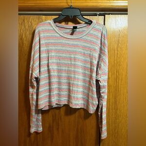 Wild Fable Multicolor Striped Long Sleeve Top